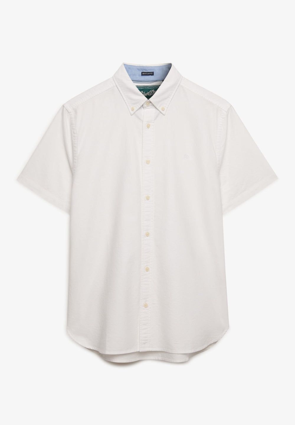 Superdry Preppy Oxford Overhemd Korte Mouwen – heren - Off-white