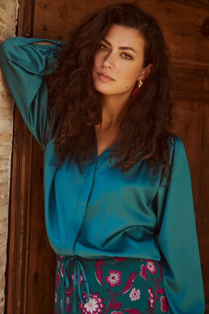 Lofty Manner Skirt Thirza - groene rok kort dames - Groen Dessin