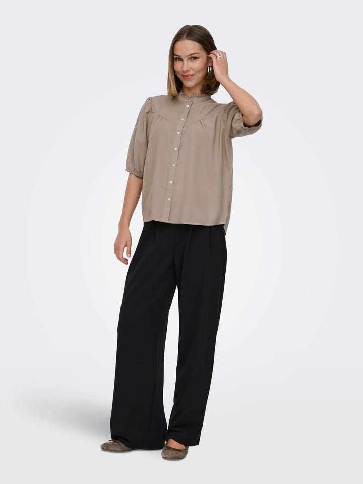 Only Aris blouse taupe – dames