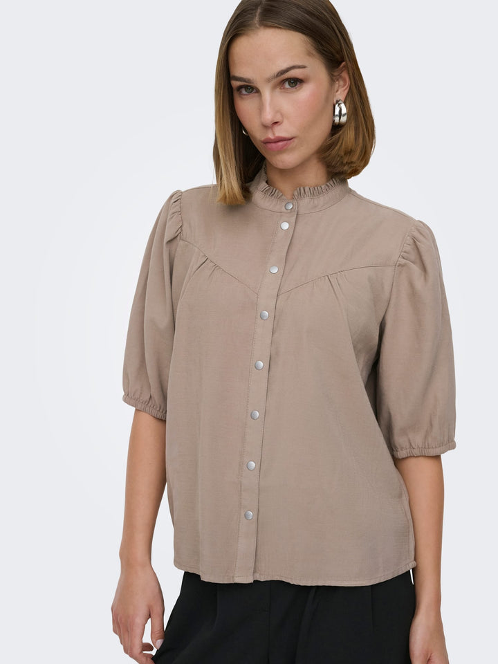 Only Aris blouse taupe – dames