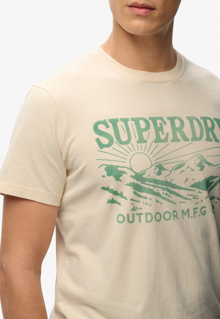 Superdry Retro Outdoor Relaxed T-shirt beige – heren