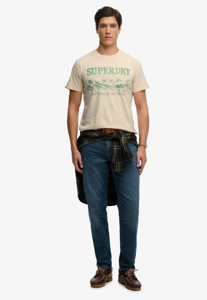 Superdry Retro Outdoor Relaxed T-shirt beige – heren