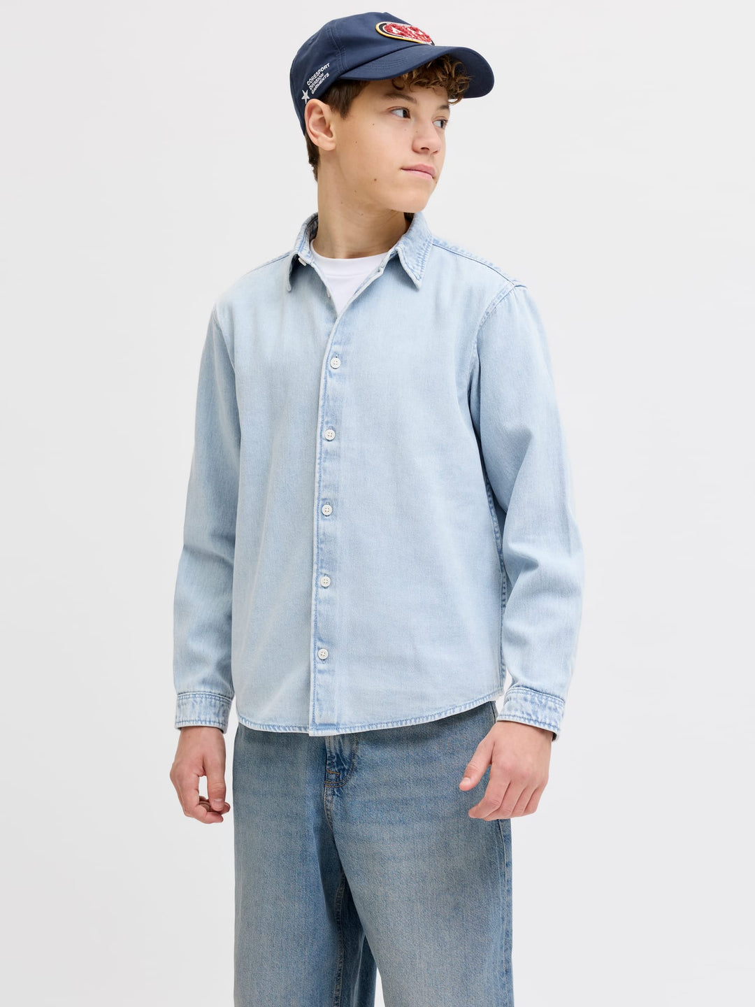 Jack & Jones Kids Norrebro denim overhemd – jongens - Blue Denim