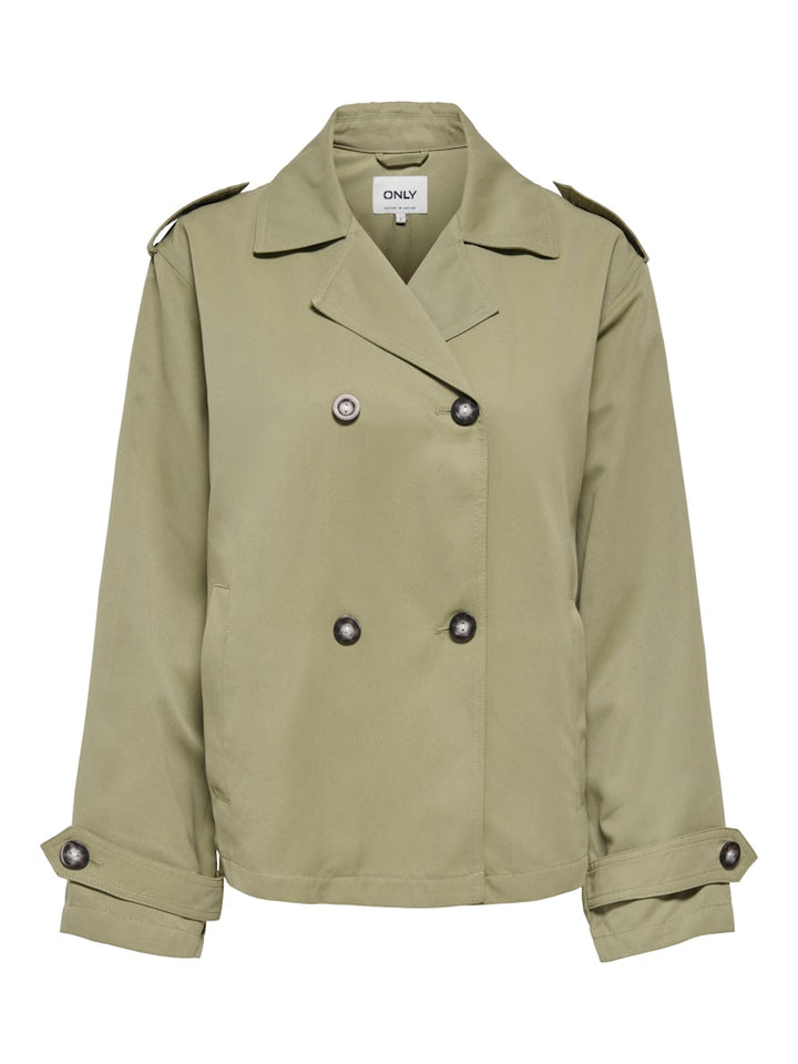 Only ONLHANNAH Short Life Trenchcoat army – dames