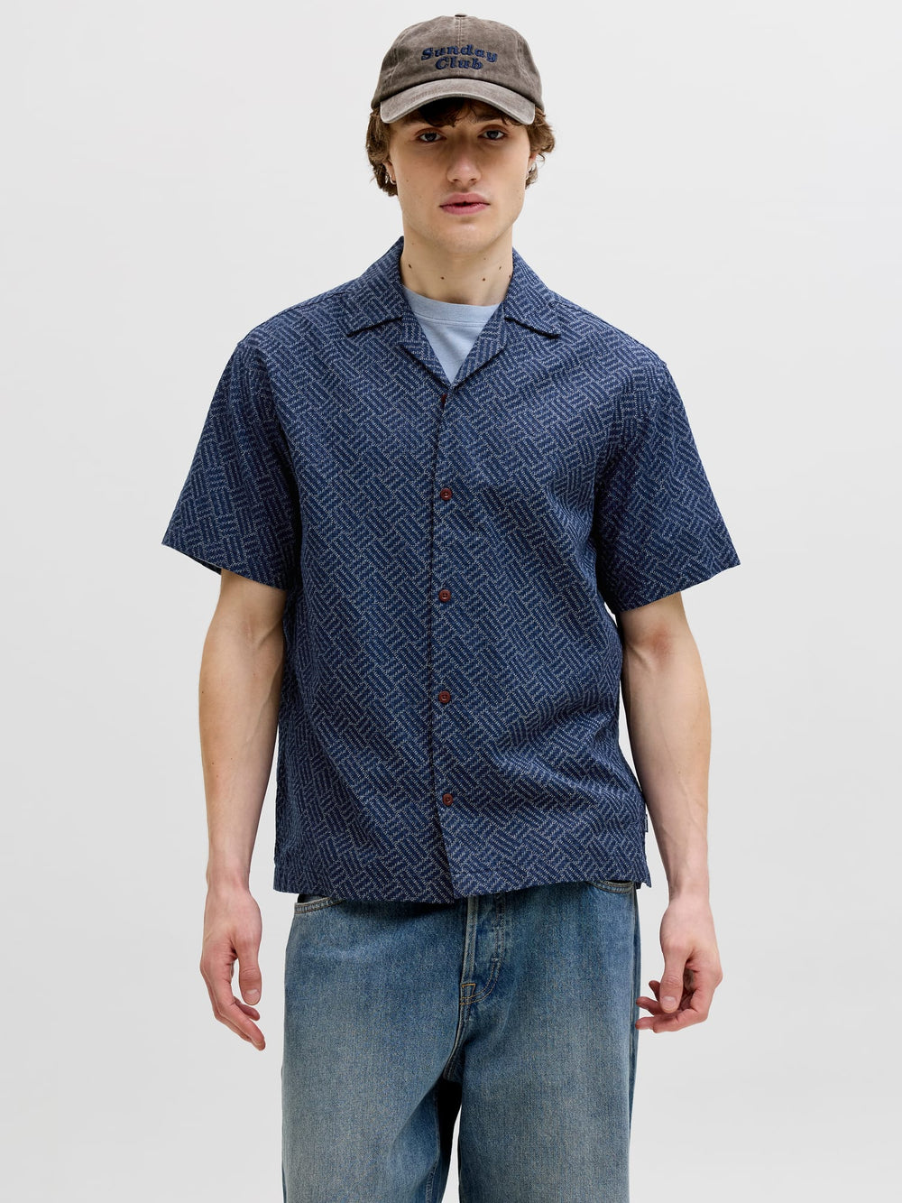 Jack & Jones 12291956 Bluwinson overhemd blauw dessin – heren
