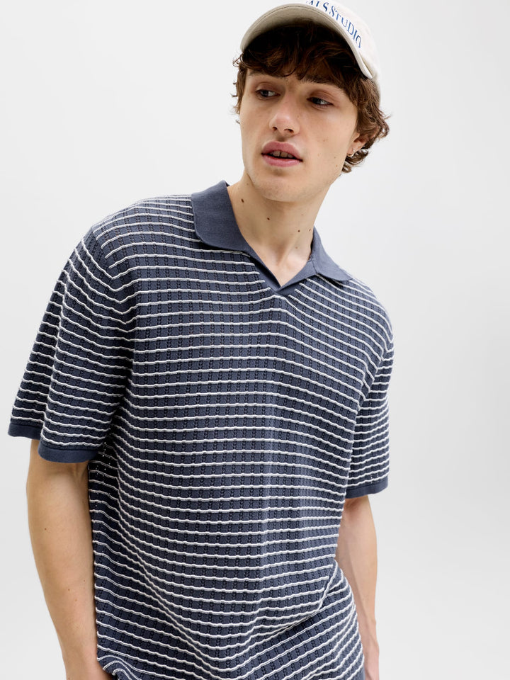 Jack & Jones Nantucket polo k/m blauw dessin – heren
