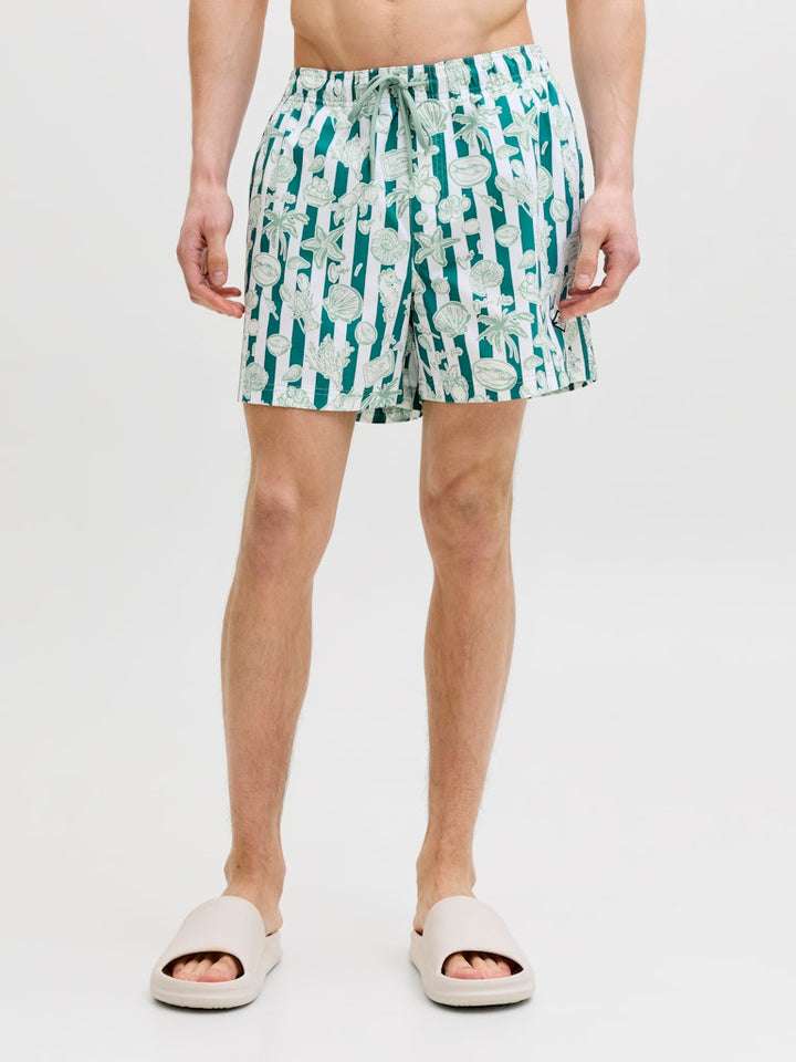 Jack & Jones 12291426 maui zwembroek heren groen dessin