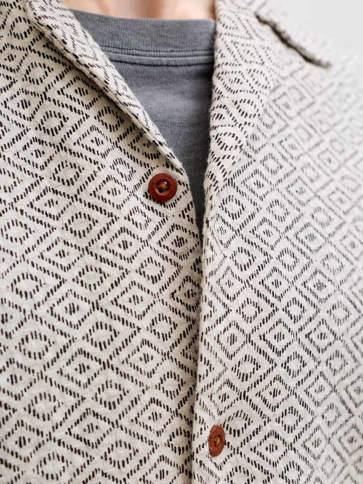 Jack & Jones Bluwinson overhemd k/m heren – zand dessin