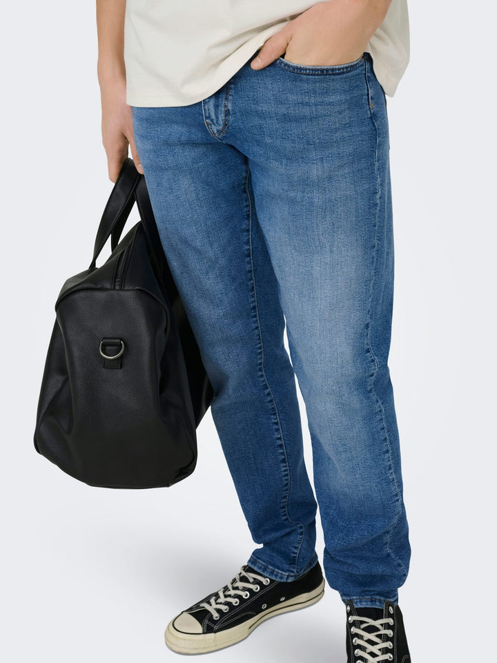 ONLY & SONS Weft jeans regular fit – heren - Blue Denim - L34