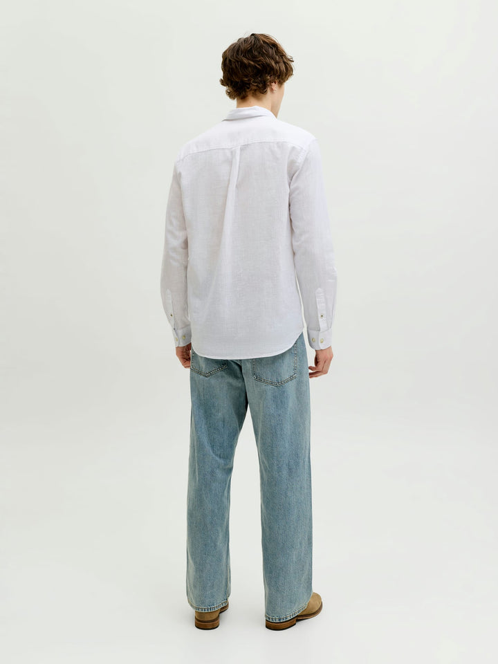 Jack & Jones overhemd l/m wit dessin – heren