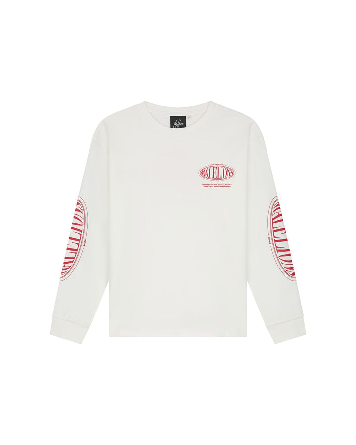 Malelions Boys longsleeve t-shirt off-white – jongens