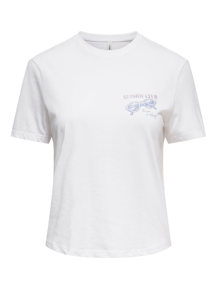 Only Dina T-shirt off-white – dames