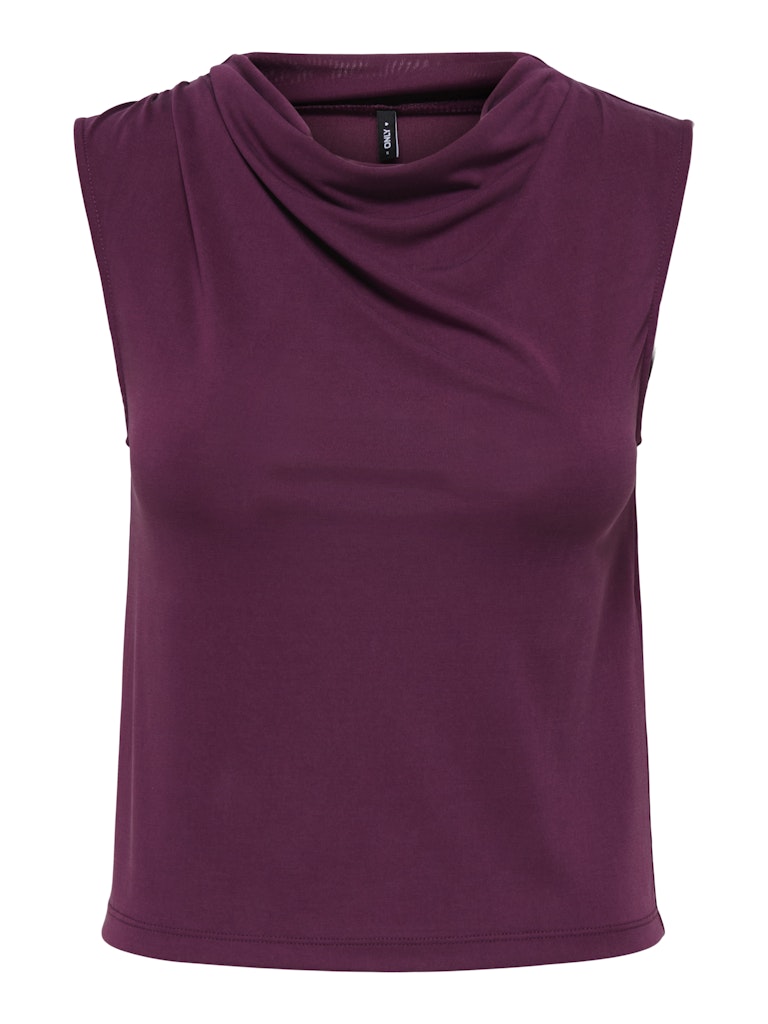 Only ONLHANNAH S/L Waterfall Top aubergine – dames singlet
