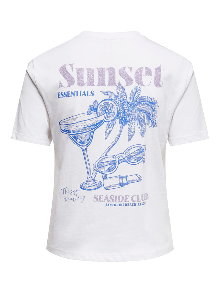 Only Dina T-shirt off-white – dames