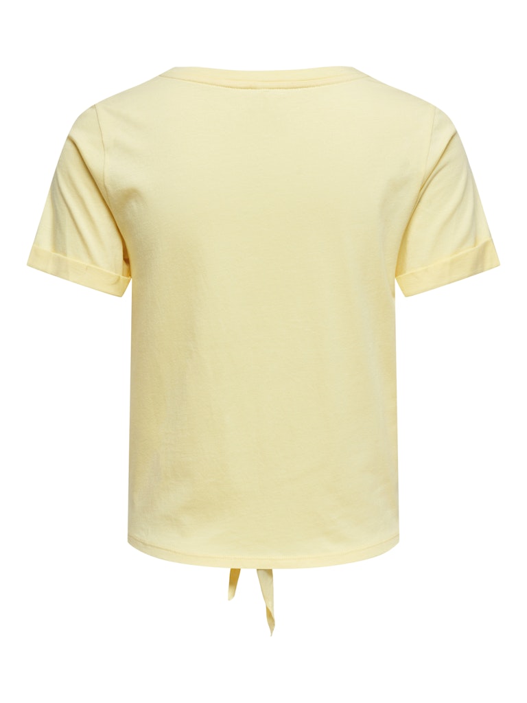 Only ONLDORA S/S Knot T-shirt geel – dames