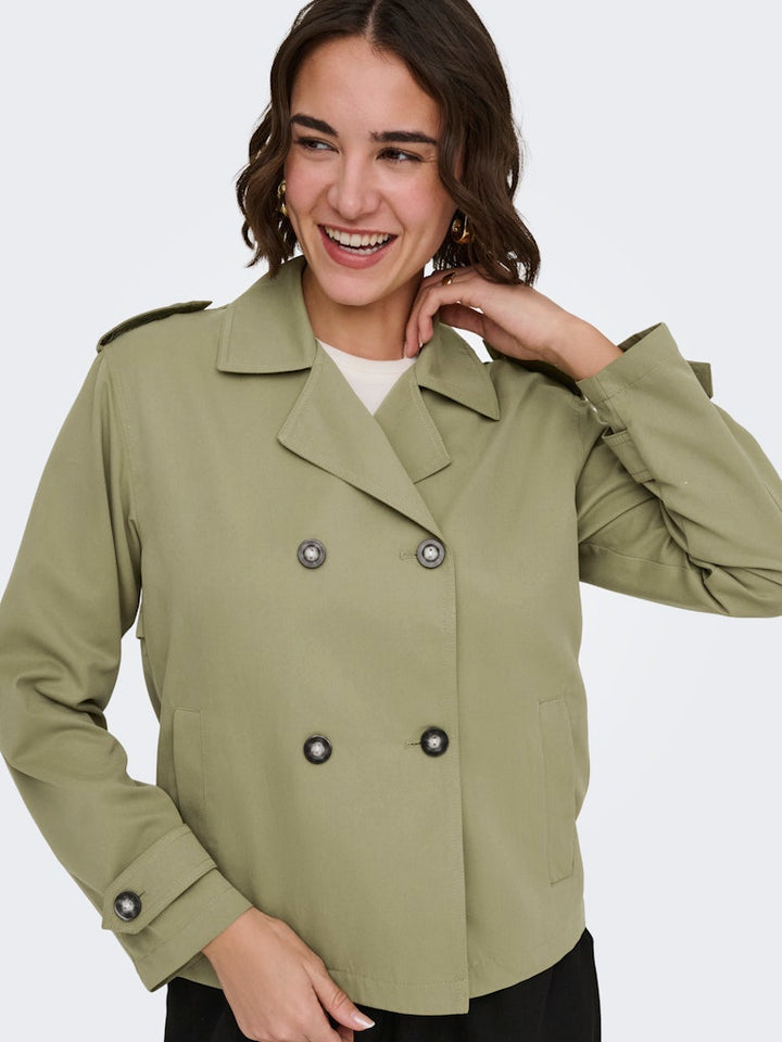 Only ONLHANNAH Short Life Trenchcoat army – dames