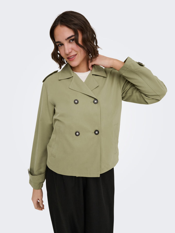 Only ONLHANNAH Short Life Trenchcoat army – dames