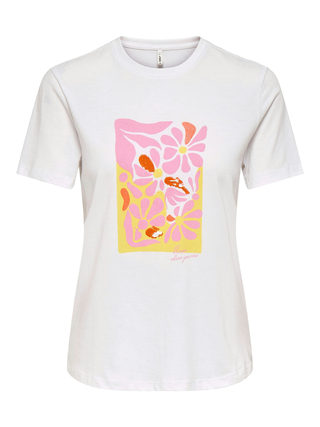 Only 15367568 kita t-shirt off-white – dames