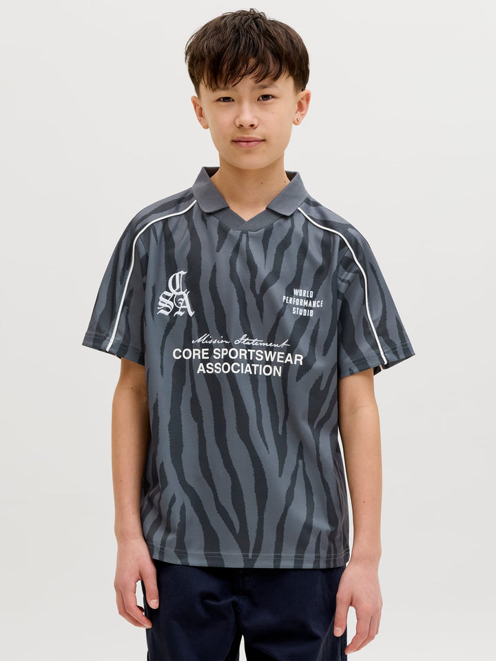 jack &amp; jones kids 12293669 Dust polo k/m jongens zwart dessin