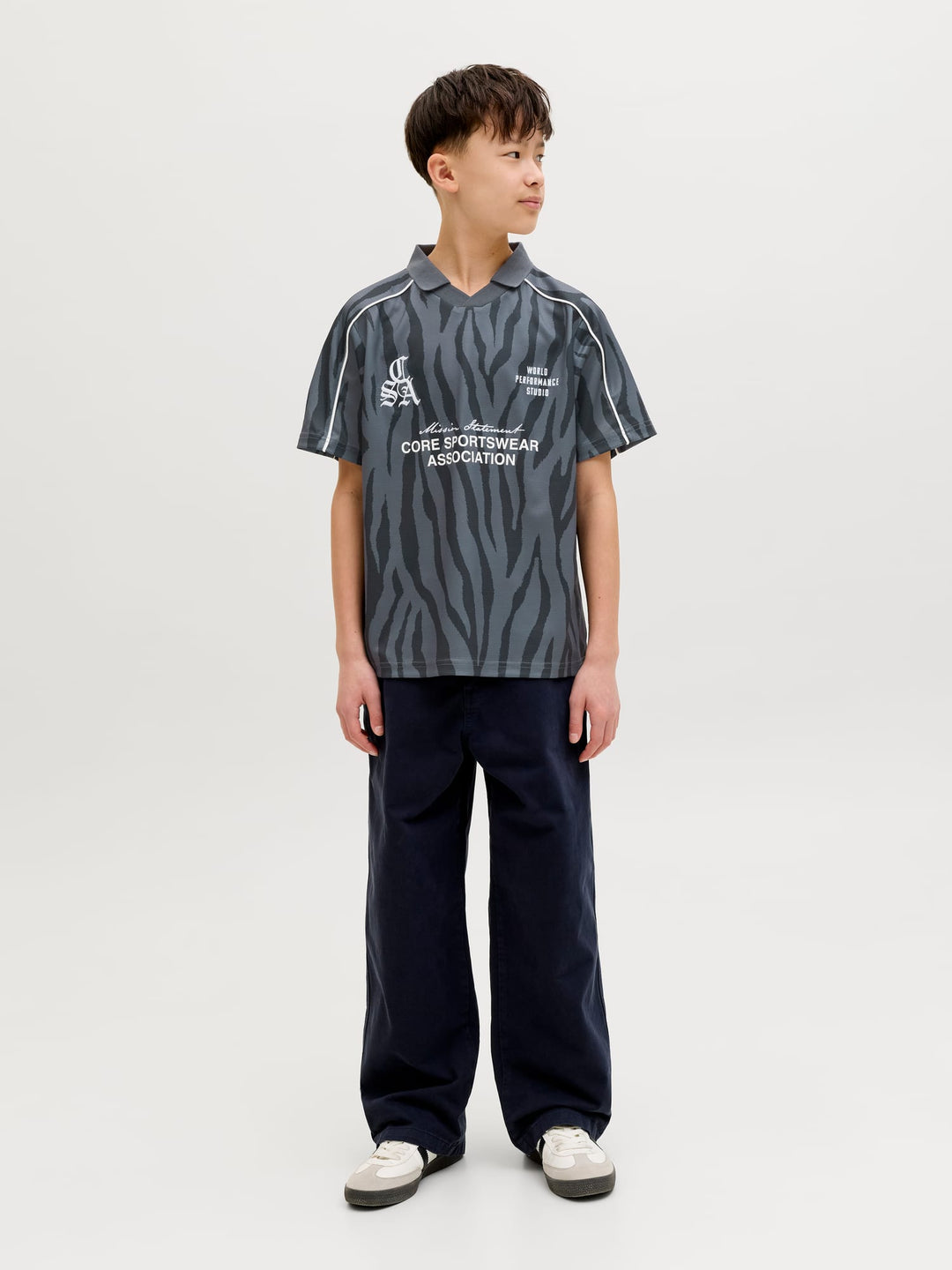 Jack & Jones Kids T-shirt zwart dessin – jongens