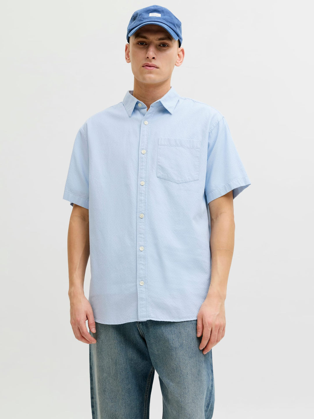 Jack & Jones Nantucket overhemd l/m lichtblauw – heren