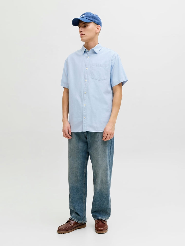 Jack & Jones Nantucket overhemd l/m lichtblauw – heren