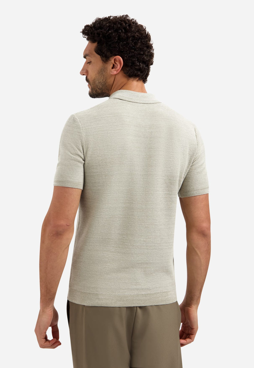 No excess 31220245 polo k/m heren beige