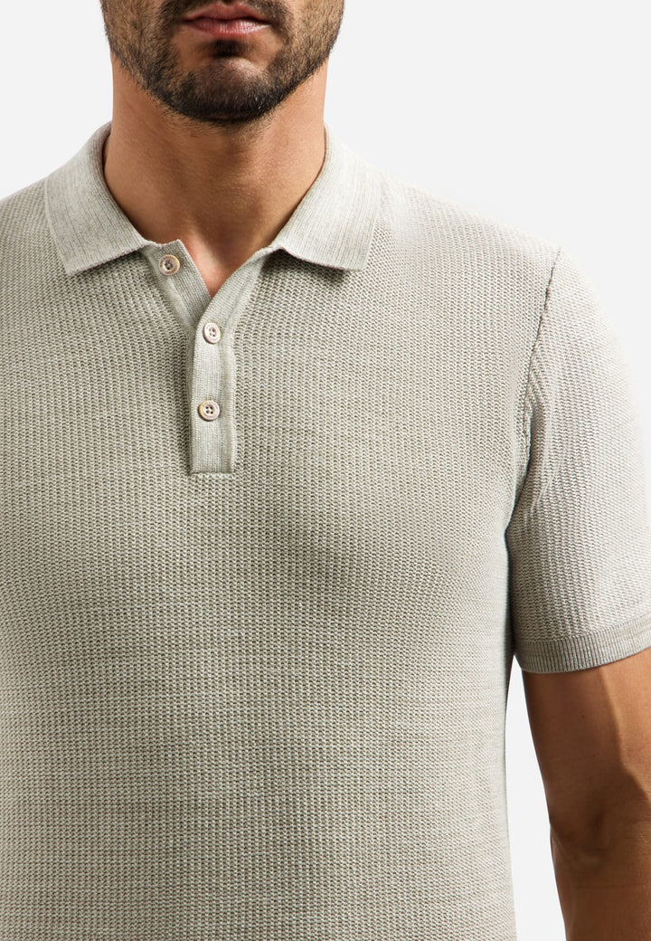 No excess 31220245 polo k/m heren beige