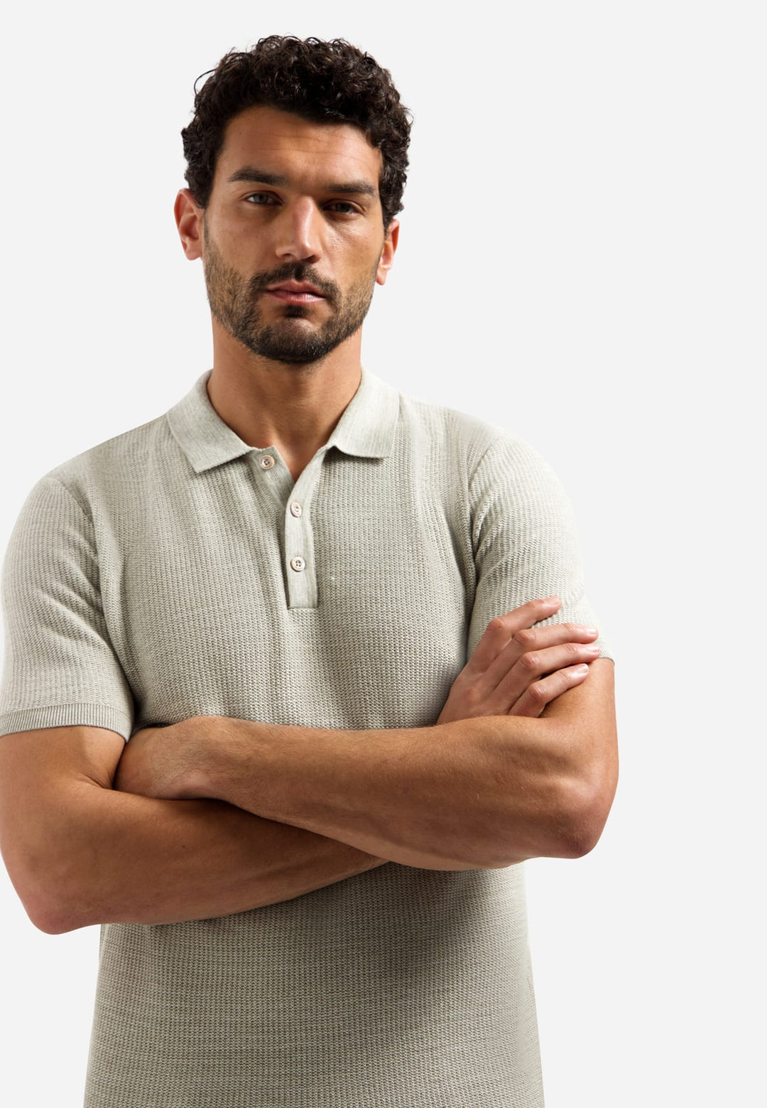 No Excess polo beige – heren korte mouw