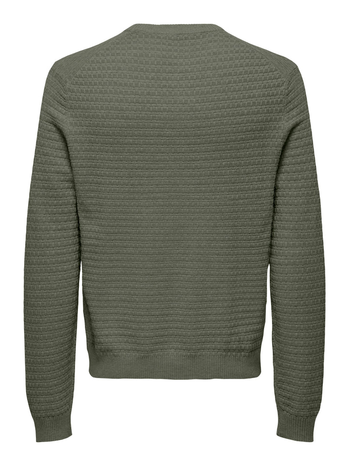 ONLY &amp; SONS 22038965 loui trui donkergroen – heren