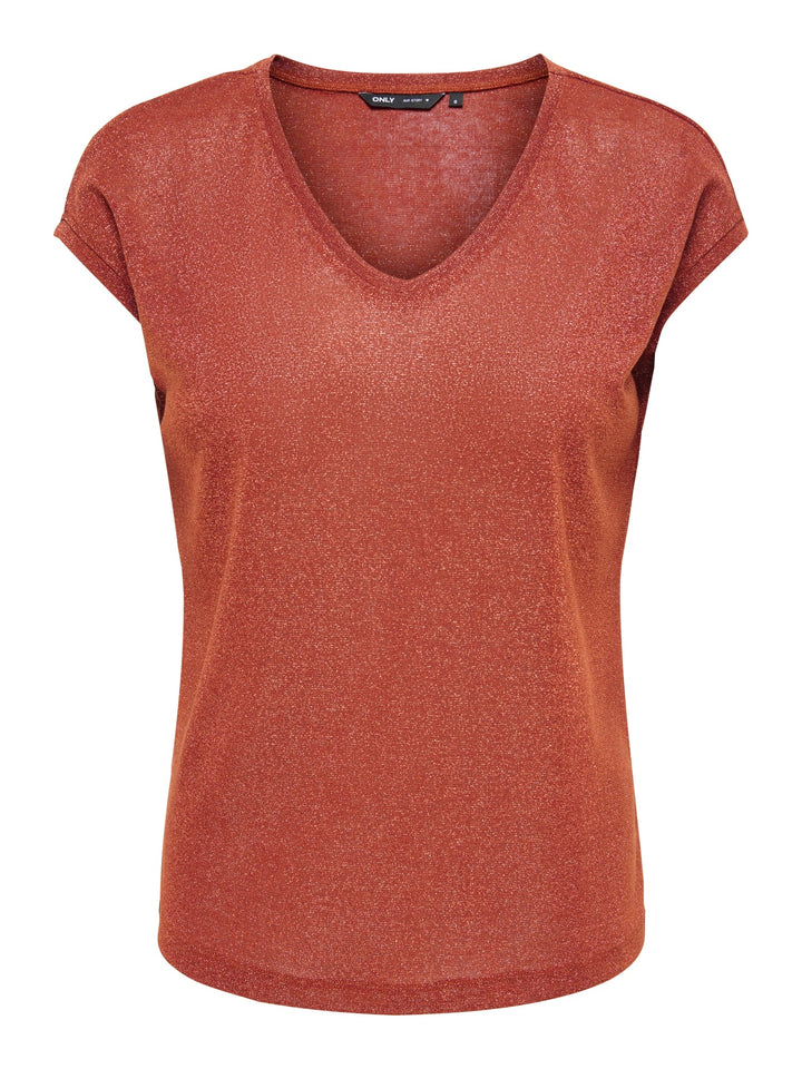 Only t-shirt k/m dames brique – 15136069 Silvery