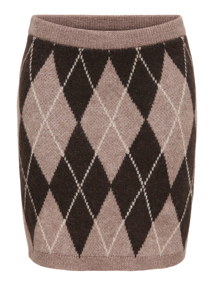 jacqueline de yong Bianka rok kort dames bruin dessin