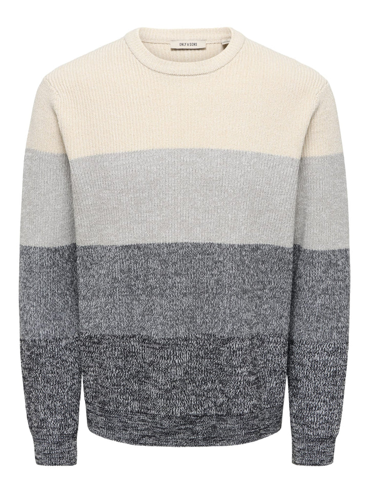ONLY &amp; SONS 22039619 Luca trui grijs dessin – heren