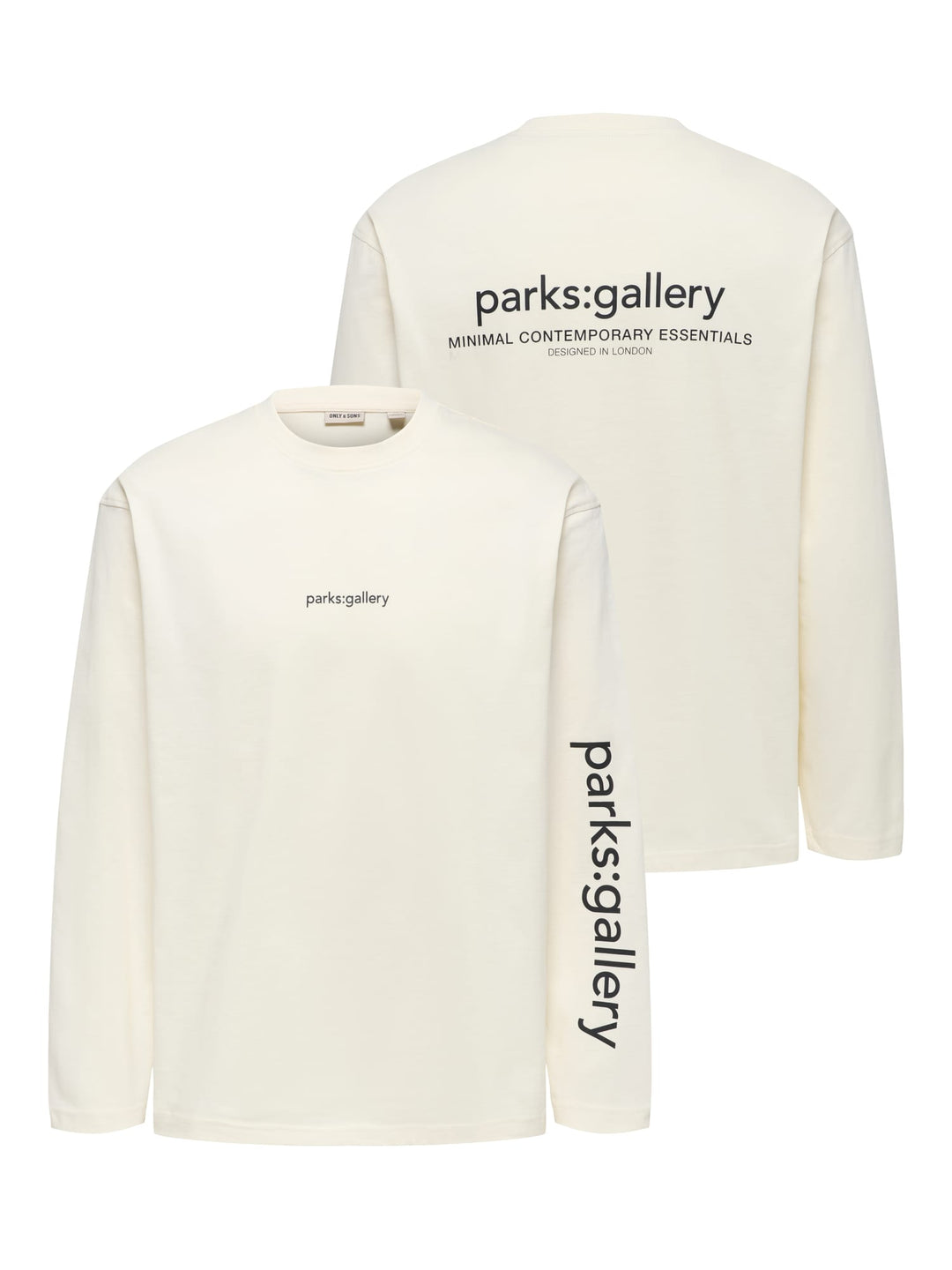 ONLY & SONS 22039981 Fred t-shirt l/m ecru – heren