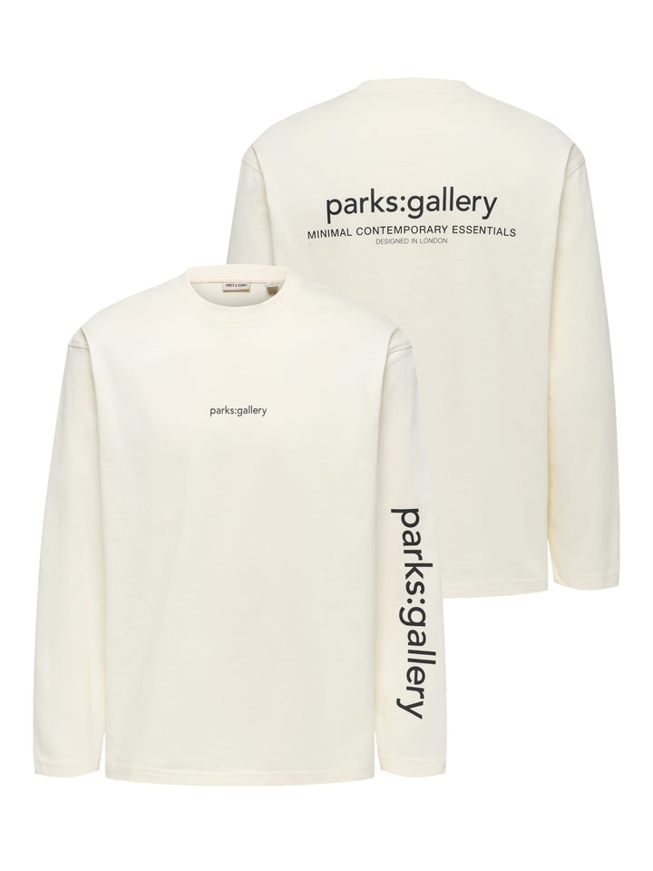 ONLY & SONS 22039981 Fred t-shirt l/m ecru – heren