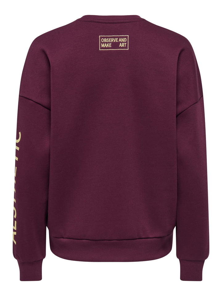 Only 15365859 Zenja sweater dames bordeaux