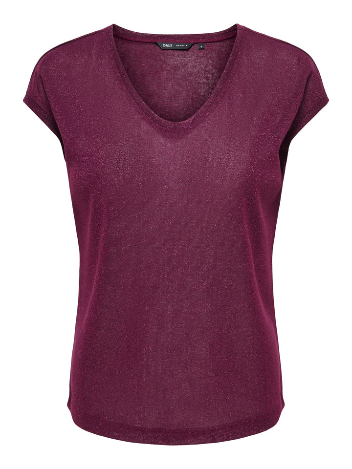 Only T-shirt Bordeaux – dames