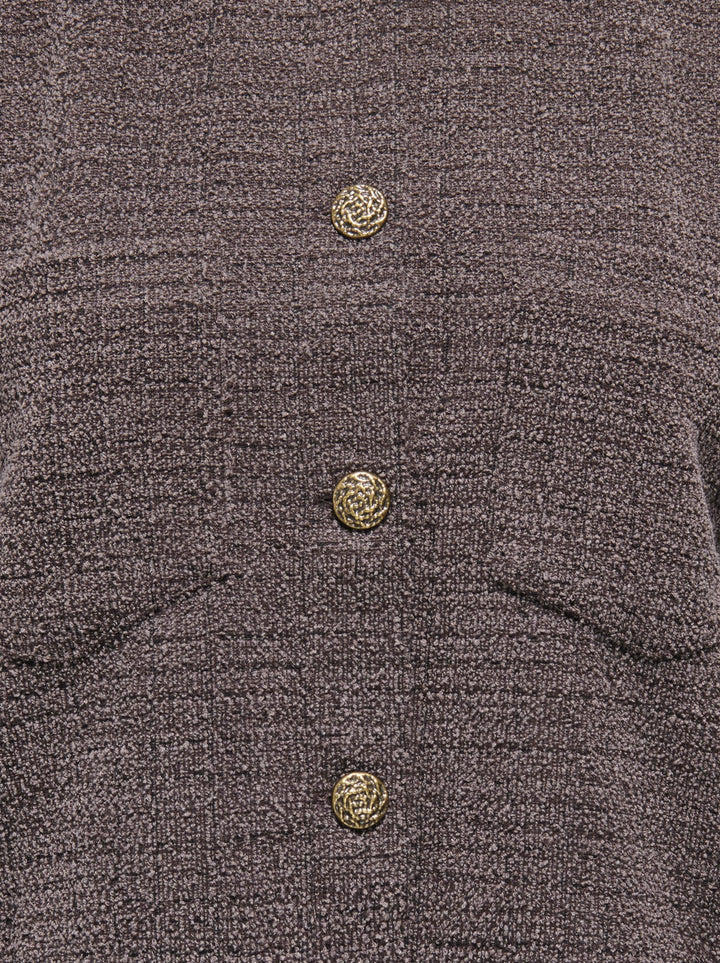 Jacqueline de Yong 15379847 Dorit gebreid vest taupe
