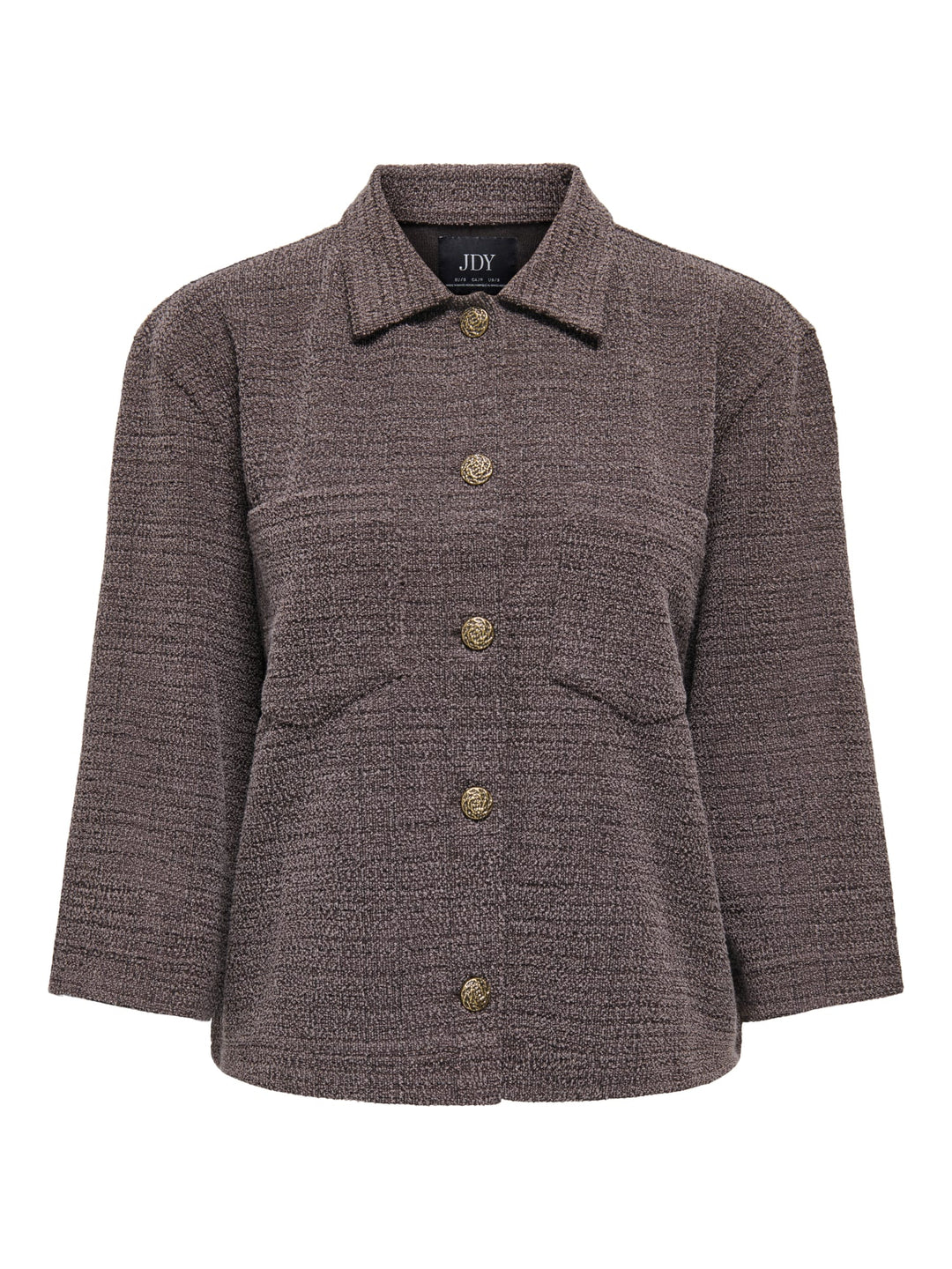 Jacqueline de Yong 15379847 Dorit gebreid vest taupe