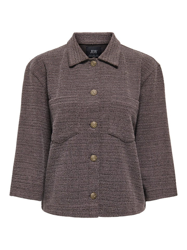 Jacqueline de Yong 15379847 Dorit gebreid vest taupe