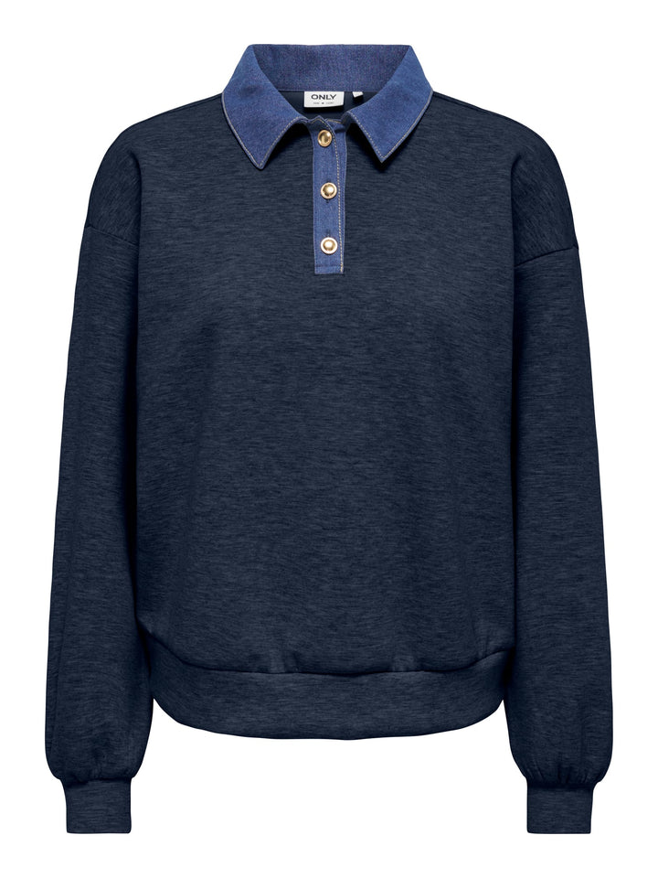 Only 15389568 Scarlet polo l/m dames – navy