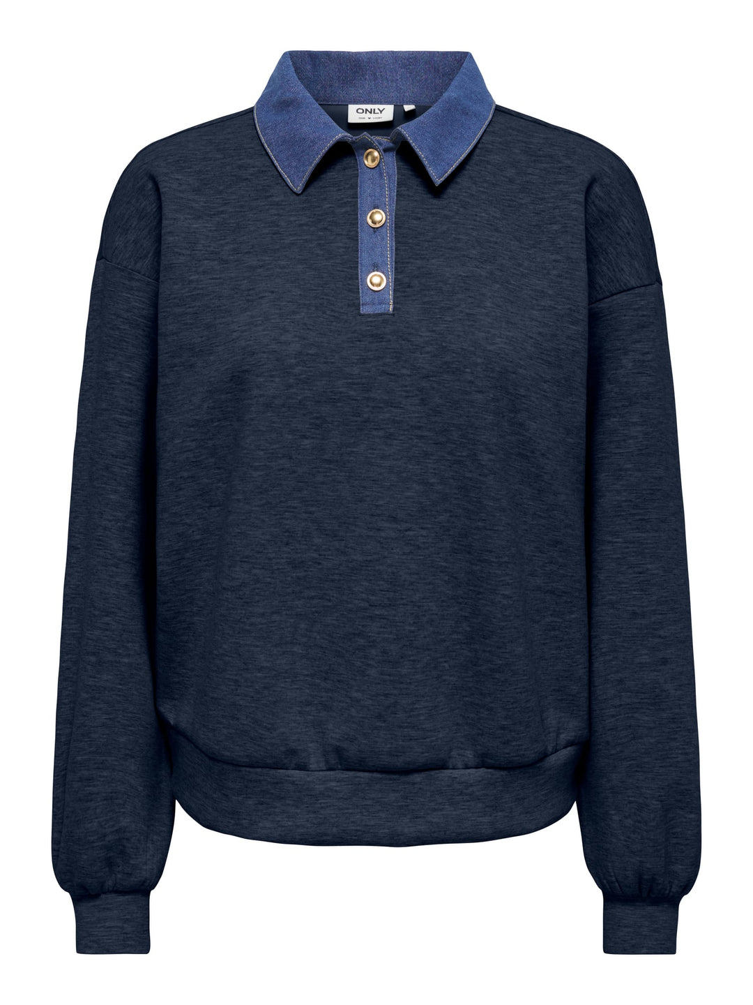 Only 15389568 Scarlet polo l/m dames navy