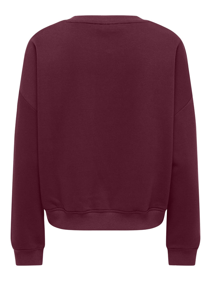 Only 15254183 Sweat bordeaux – dames