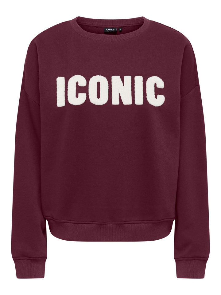 Only 15254183 Sweat bordeaux – dames