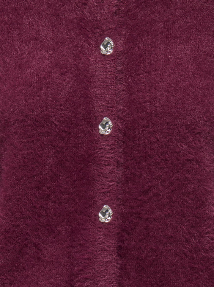 Jacqueline de Yong 15379795 Prime gebreid vest bordeaux