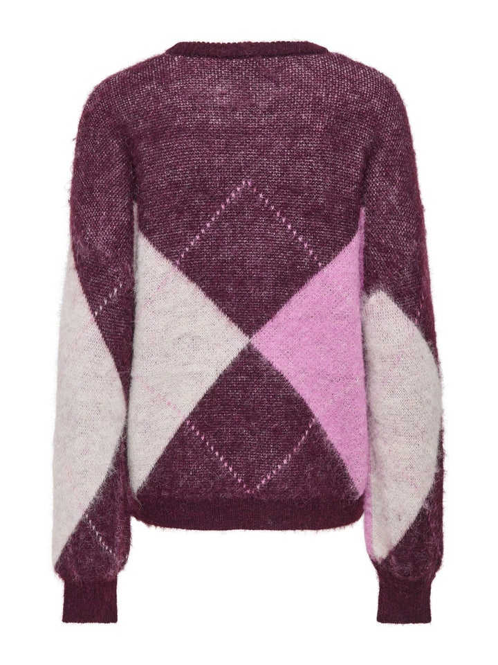 Only 15353226 Noeme trui paars dessin – dames