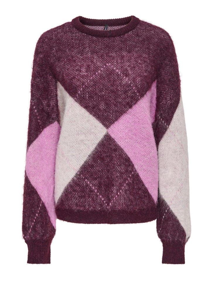 Only 15353226 Noeme trui paars dessin – dames