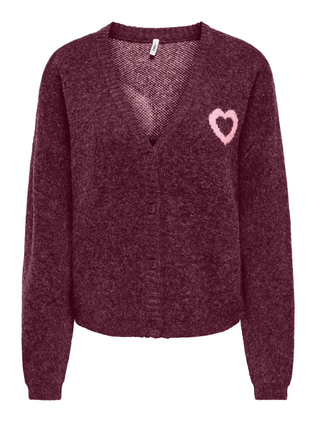 Only 15378335 lovie vest gebreid bordeaux – dames