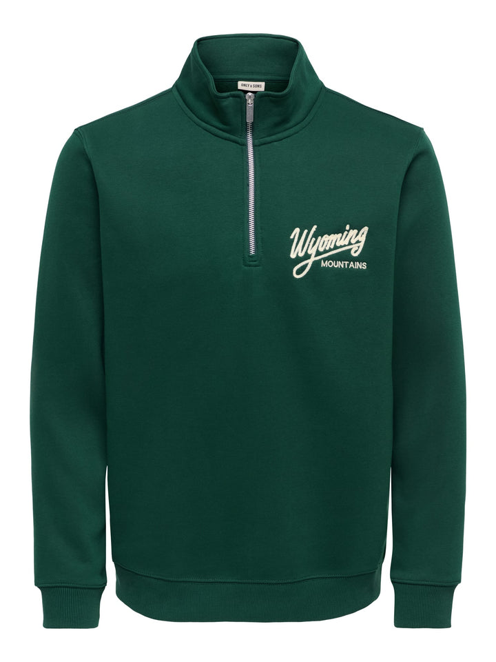 ONLY &amp; SONS 22040041 Connor sweater donkergroen – heren