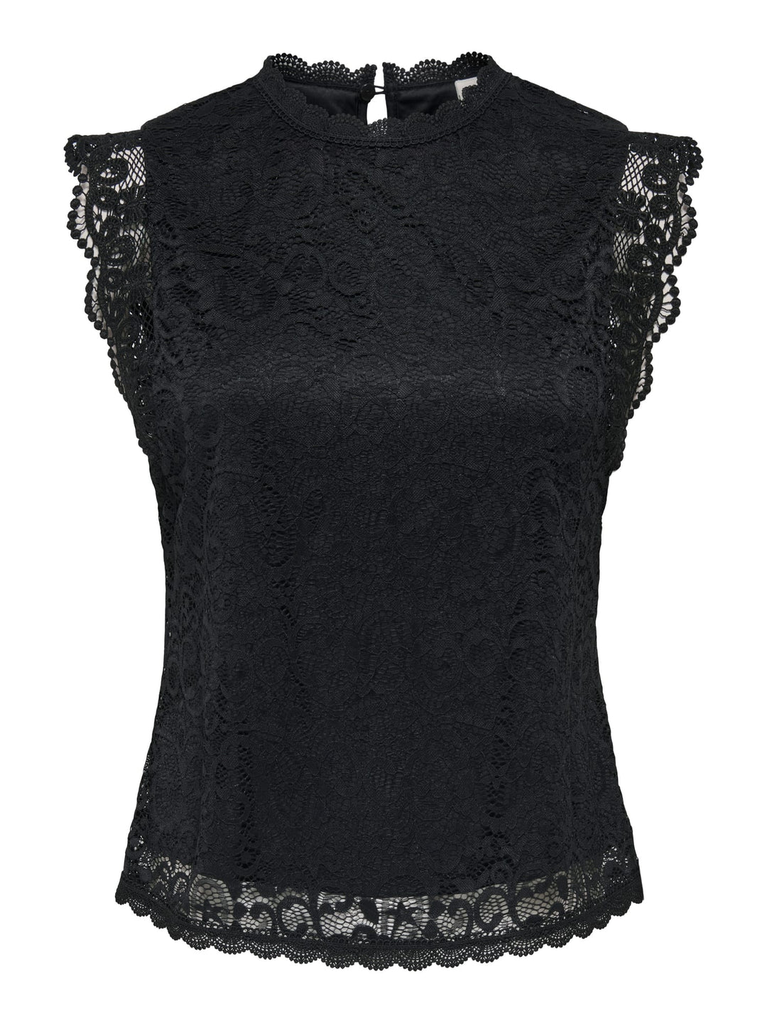 Jacqueline de Yong JDYLOTAS S/L Lace Top zwart dessin – dames
